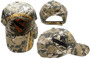 US Army 1st Cavalry Division Camo The First Team Shadow Cap Hat LICENSED - Picture 1 of 6