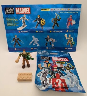 Vintage 2011 Mega Bloks Sand Man Marvel Series 3 mini figure New Open Complete  - Image 1 of 4