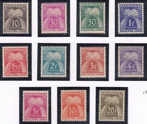 BRIEFMARKE ANDORRA SERIE STEUER GERBES NR. 21/31 NEU ** GUMMI OHNE SCHARNIER - Bild 1 von 2