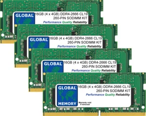 16GB (4x4GB) DDR4 2666MHz PC4-21300 260-PIN SODIMM RAM KIT 27" IMAC (2019/2020) - Picture 1 of 1