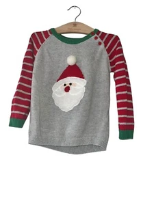 Mud Pie Santa Christmas Striped Sweater Size 4T/5T - Picture 1 of 3
