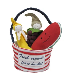 Cesta de frutas orgánicas frescas/bajo el Nilo/juego de comida de juego 100 % algodón egipcio - Imagen 1 de 5