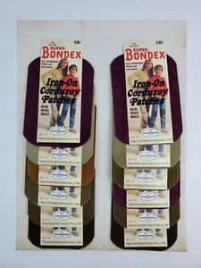 Parches de pana Bondex vintage para planchar pantalla completa 24 parches negro tostado naranja - Imagen 1 de 8