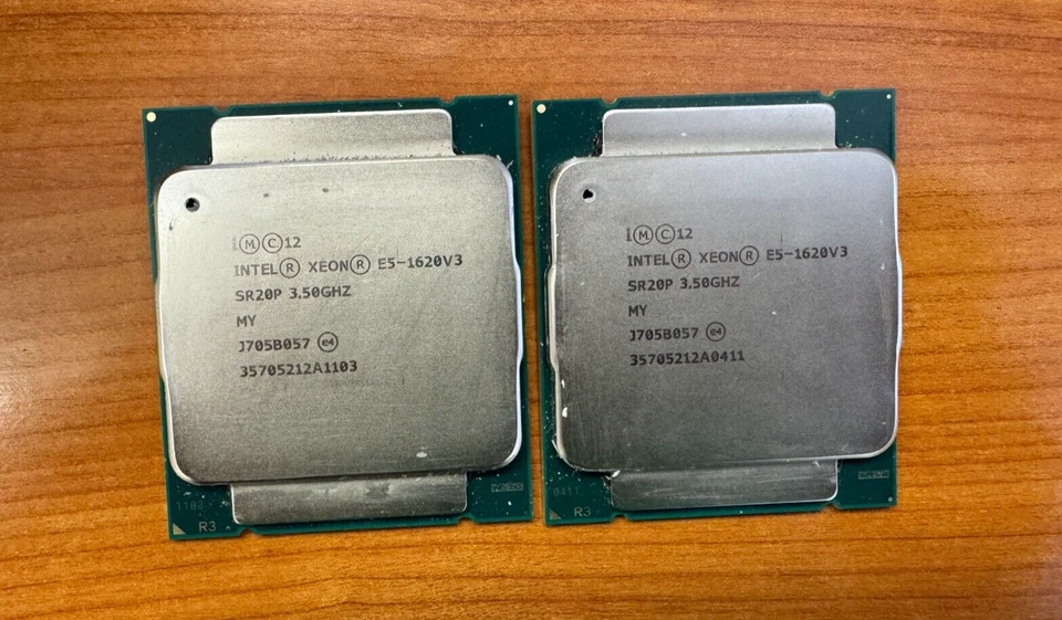 LOT OF 2 Intel Xeon E5-1620 v3 3.5 GHz LGA 2011-3 Quad Core CPU Processor SR20P - Image 1 of 1