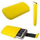 caseroxx Slide-Pouch for LG KM900 in yellow made of faux leather