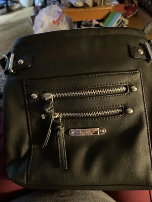 Bolso de mano bandolera Nicole By Nicole Miller negro con cremalleras dobles Foto 1 de 4