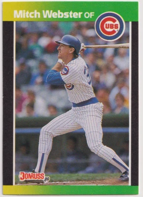1989 Donruss Baseball's Best #261 Mitch Webster Chicago Cubs - Image 1 of 2