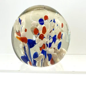Vintage patriotic blue red white firework design paperweight made in India - Picture 1 of 8