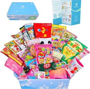 New! Sakura Box - Dagashi Set - Large 40 Pieces Japanese Candy Chocolate Snacks - Picture 1 of 7