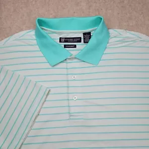 Oxford Golf Super Dry CoolMax Golf Polo Men’s Large Light Blue Short Sleeve Logo - Picture 1 of 10