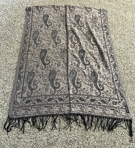 Women’s Pashmina Shawl Wrap/Hijab with Two Tone Scarf - Picture 1 of 5