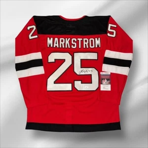 JACOB MARKSTROM NJ DEVILS SIGNED / AUTOGRAPHED CUSTOM JERSEY JSA COA!! - Picture 1 of 2