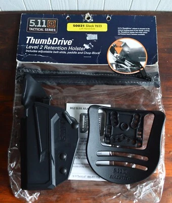 5.11 Thumb Drive Holster- Glock 19/23 Left Hand- NIP - Image 1 of 4