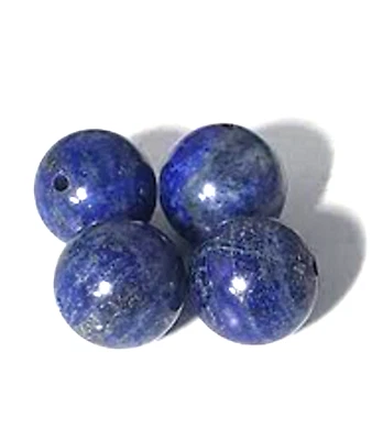 Vintage 19 mm Round Smooth Lapis Lazuli Beads Lot of 4 - Image 1 of 3