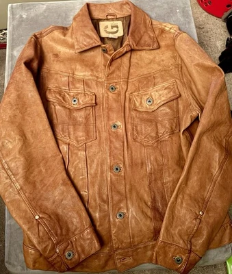 G Brand/G-III кожаная куртка мужской размер большой авиатор повседневный отличном состоянии - Изображение 1 из 2