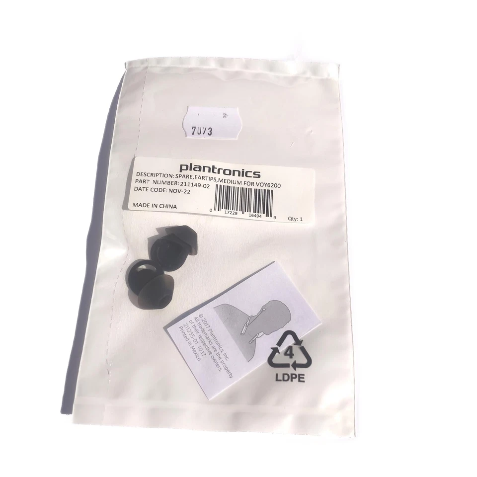 Plantronics Ersatz EarTips Medium x 1 (211149-02 ) für Voyager 6200 UC - Image 1 of 1