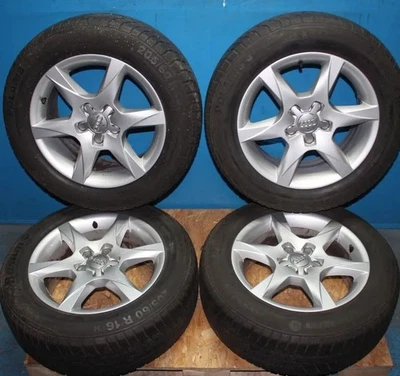 4x Alufelge 4F0601025CM 7,0Jx16H2 ET35 LK 5x112 Reifen 205/60 R16 92H Audi A6 4F - Bild 1 von 4