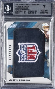 2022 PANINI NATIONAL CONVENTION JUMBO SHIELD #JH JUSTIN HERBERT BGS 7 - Picture 1 of 2