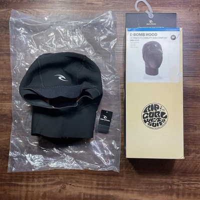 Rip Curl E Bomb Wetsuit Hood Size Medium Black 2 MM Neoprene Open Face Surfing - Image 1 of 3