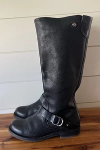 OluKai Nahuku Women’s Tall Leather Harness Riding Boots Black Size 8.5 - Picture 1 of 12
