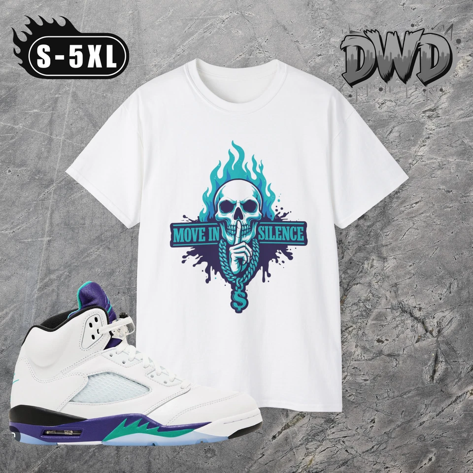 Matching Jordan Sneaker T-Shirt | Grape 5's | All Sizes | T-Shirt - Image 1 of 1