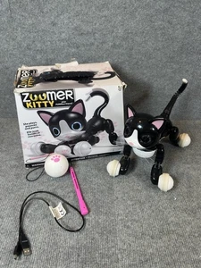 Spin Master Zoomer Kitty schwarz weiß interaktive Katze mit Spielzeugbox getestet funktioniert - Bild 1 von 5