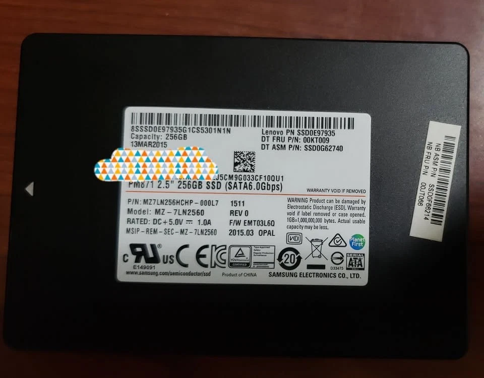 Lenovo MZ-7LN2560 256GB 2.5” SATA SSD - Image 1 of 1