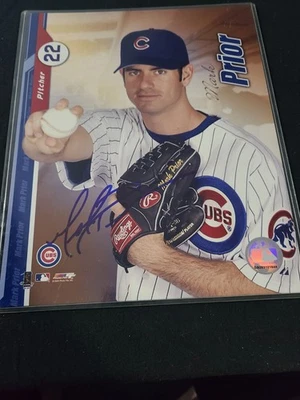 Mark Prior Signed Autographed 8x10 Photo Chicago Cubs - Image 1 of 2