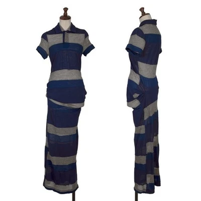 Vestido COMME des GARCONS a Rayas Asimetría Cambiante Talla S (K-161652) Foto 1 de 4