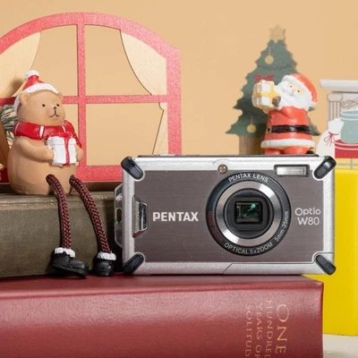 Pentax Optio W80 gris impermeable a prueba de golpes cámara digital probada... - Imagen 1 de 4