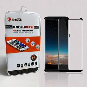 Ultimate Shield Tempered Glass Screen Protector Samsung Galaxy S8 Plus (Black) - Picture 1 of 3
