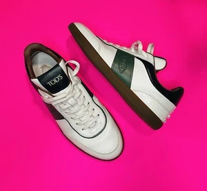 Tod’s Men’s Classic Comfort Leather Tabs Sneakers Size 8.5 - Picture 1 of 7