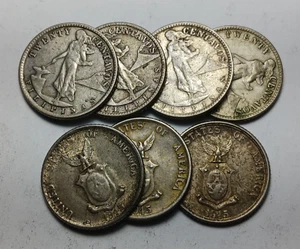 1x 1945-D Philippines 20 Centavos - Silver Coin - US Administration - Picture 1 of 5