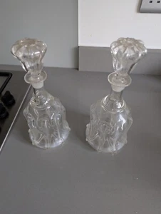 Antique Glass Decanters Victorian with Original Stoppers, perfect no chips - Picture 1 of 4