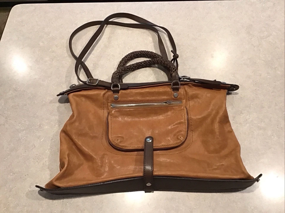 GRYSON “SKYE” 2 Tonos Cuero Marrón Hombro/Mano Italia Foto 1 de 4