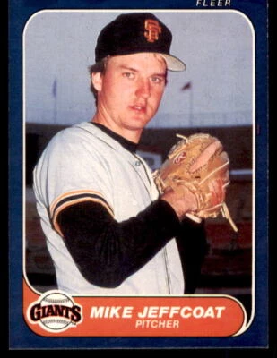 1986 FLEER BASEBALL CARD SAN FRANCISCO GIANTS #545 MIKE JEFFCOAT - Image 1 of 2