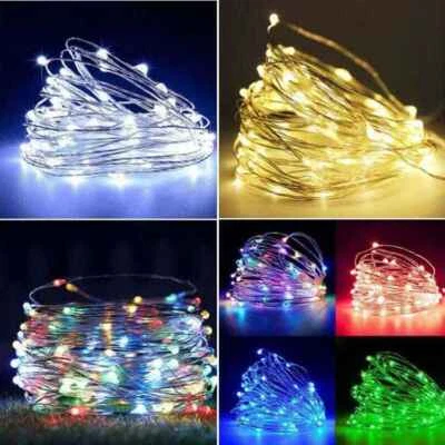 50 100 LED Battery Power Waterproof String Fairy Lights Christmas Xmas Party - Image 1 of 4