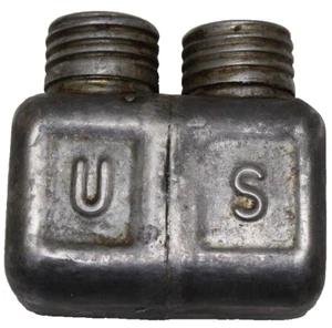 Mosin Nagant Steel Oil Bottle Two Chambers marked US rounded edge each G8150 - Picture 1 of 3
