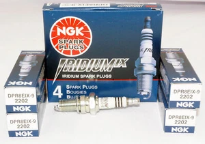 Genuine Authentic NGK 2202 DPR8EIX9 Iridium IX Spark Plug 4 Pack - Picture 1 of 7