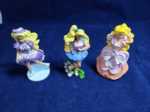Vtg Lot of 3 1991 McDonald's Barbie Figure Toy Cake Toppers Free Shipping Clean - Picture 1 of 3