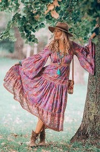 👗NWT💃🏻Spell &The Gypsy Collective👗Bianca Gown Wisteria XS👗Free People $289 - Picture 1 of 20