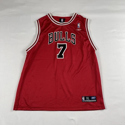 Reebok NBA Basketball Jersey Red Chicago Bulls #7 GORDON Size: Youth XL (18-20) Cover