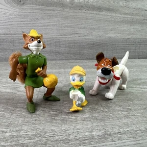 Vintage Set 3 Disney Toys Robin Hood, Donald Ducks Neffe & Dodger - Bild 1 von 8