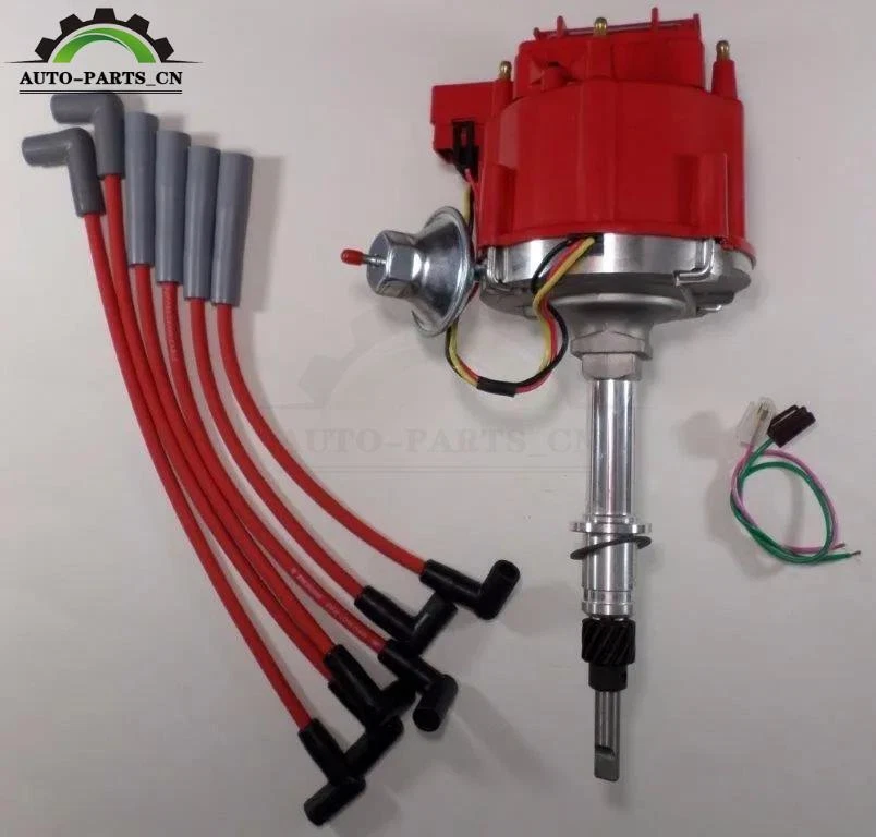 INLINE 6 232 258 4.2L 6 CYL HEI DISTRIBUTOR for JEEP CJ5 CJ7 + RED USA Wires - Image 1 of 4