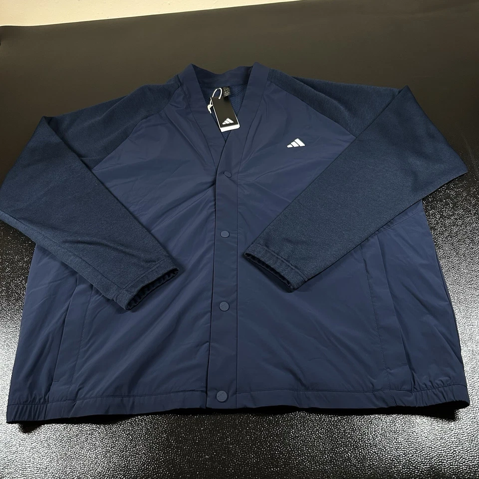 Adidas Wind Rdy Cardigan Sweater Mens XXL 2XL Navy Windbreaker $150 MSRP New - Image 1 of 4