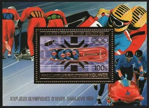 Guinea 1983 - Mi-Nr. Bloque 79 A ** - Estampillada sin montar o nunca montada - Oro - Olympia Sarajevo - Imagen 1 de 1