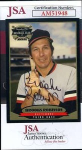 Brooks Robinson JSA Coa Signed 1996 Canadian Club Classic Autograph