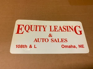 Equity Leasing & Sales Omaha NB. Matrícula de refuerzo de concesionario de automóviles - Imagen 1 de 2