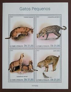 S. Tome & Principe 2021 / Fauna - Small Wild Cats - Bobcat, Caracal... / 4v ms