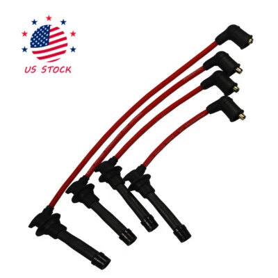 Juego de cables de bujía de encendido rojo para Mazda Miata 1990-2000 1,8 L 1,6 L JDMSPEED Foto 1 de 4
